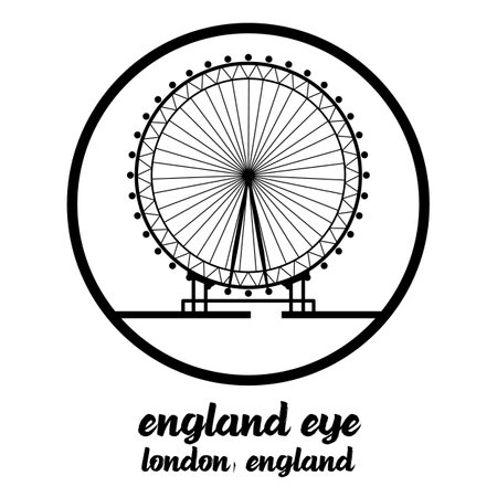 Circle Icon England Wheel Circle Icon, vector icon.のイラスト素材