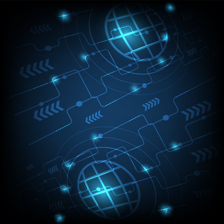 abstract technology communication concept vector background.の写真素材