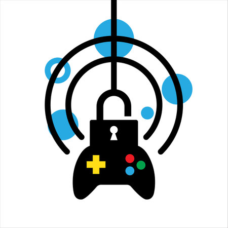 Locked, joystick icon. Simple line, outline illustration elements of video game icons for ui and ux, website or mobile applicationのイラスト素材