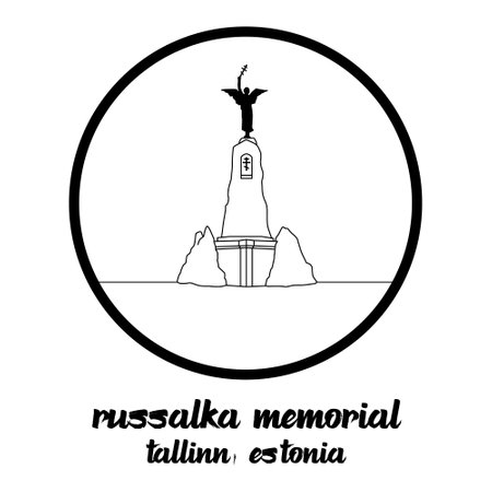 Circle Icon Russalka Memorial. vector illustrationのイラスト素材