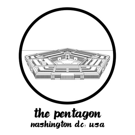 Circle Icon The Pentagon. vector illustrationのイラスト素材