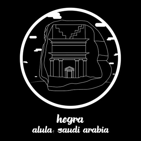 Circle Icon hegra. Vector Illustrationのイラスト素材