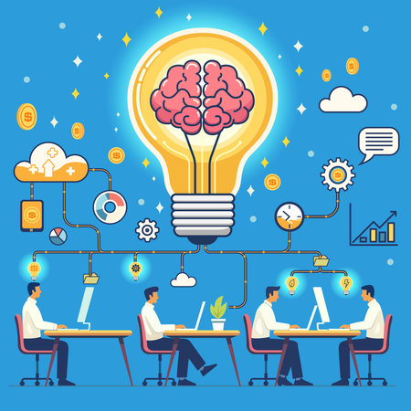 Brainstom Business Concept. vector illustrationのイラスト素材