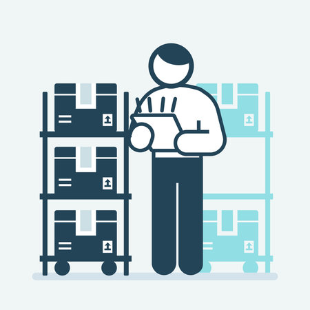 inventory Management Concept. Vector illustrationのイラスト素材