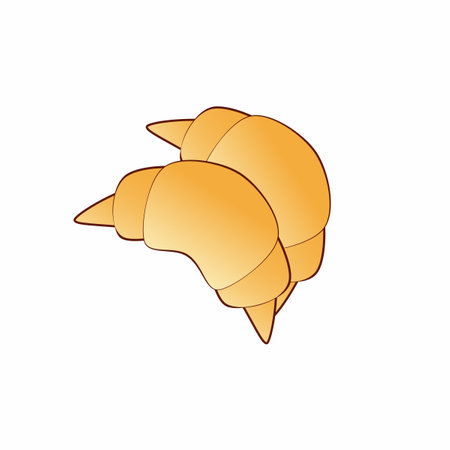 illustration of a croissant breadのイラスト素材