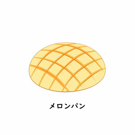 illustration of melon bread