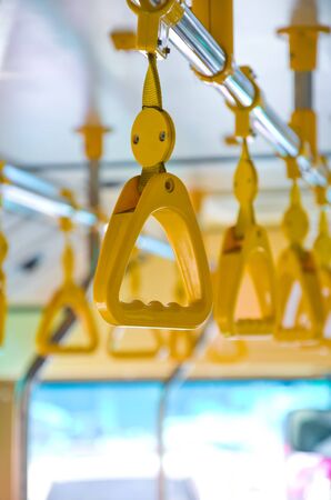 handle on the busの写真素材