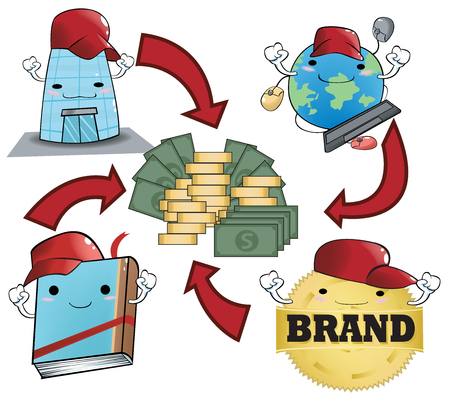 Passive income is the secret of rich peopleのイラスト素材