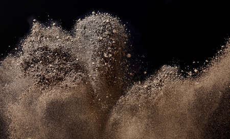 Sand which flies and bounds  の写真素材