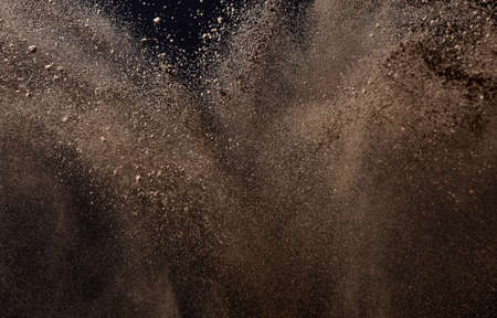 Sand which flies and bounds  の写真素材