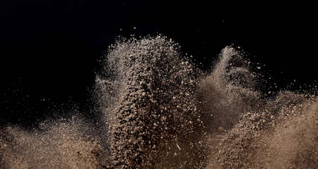 Sand which flies and bounds  の写真素材