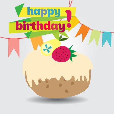 birthday cakeのイラスト素材