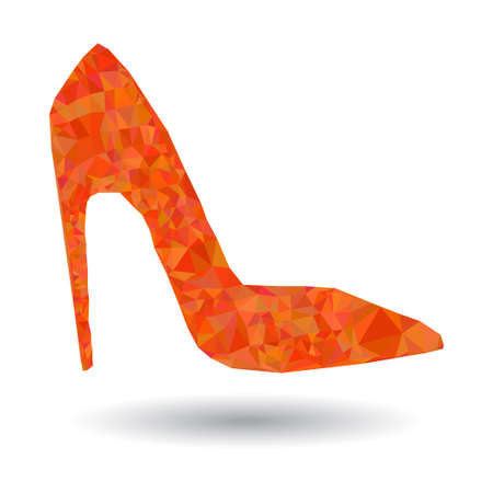 Origami red heelsのイラスト素材
