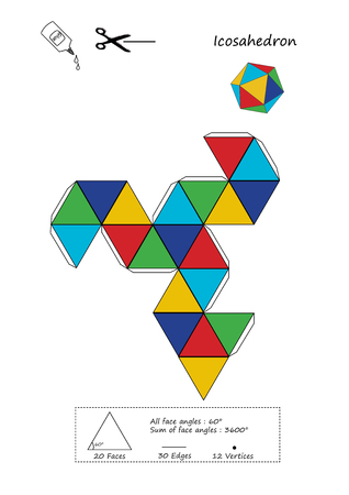 Origami Icosahedronのイラスト素材