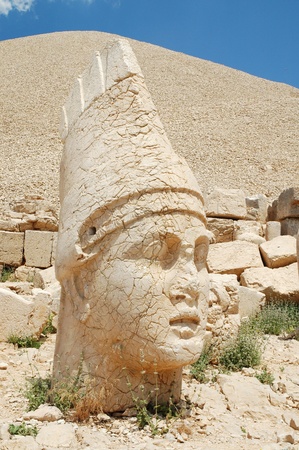 Monumental god heads in Nemrut, Turkey の写真素材