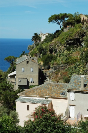 Nonza village with sea view. Corsica 