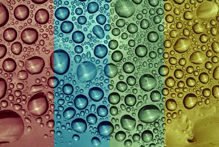 Abstract air bubbles on a color backgroundの写真素材