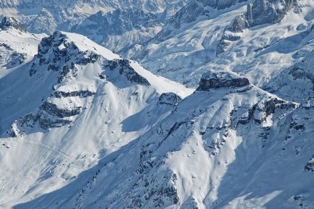 Ski resort Dolomities, Dolomiti - Italy in wintertime 