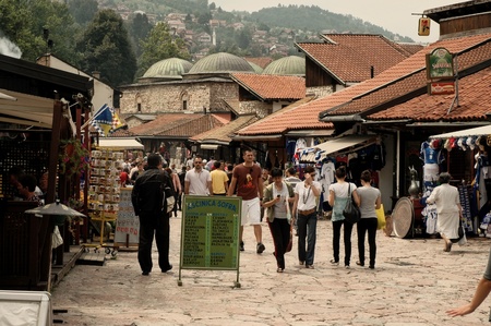 Old town Bascarsija, Sarajevo bazaarのeditorial素材