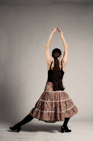 Girl with skirtの写真素材