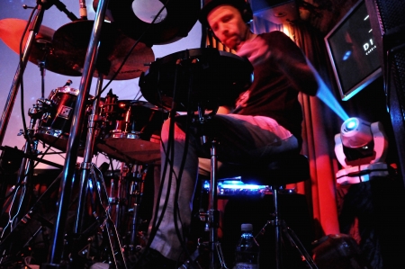 CLUJ NAPOCA, ROMANIA  MAY 10: Narcotango band performs live at the Diesel Club Cluj, Romania, MAY 10, 2012 in Cluj-Napoca, Romania のeditorial素材