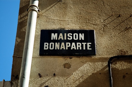 The birthplace of Napoleon Bonaparte in Ajaccio, Corsica, Franceのeditorial素材