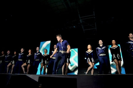 CLUJ NAPOCA – OCTOBER 9: Dancers from the irish Lord of the Dance group performing live at...
