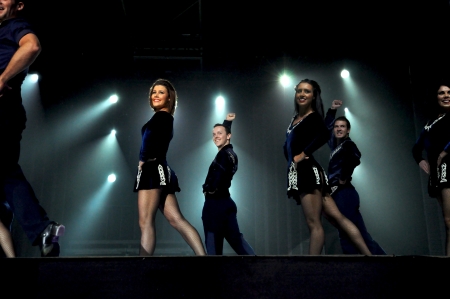 CLUJ NAPOCA  OCTOBER 9: Dancers from the irish Lord of the Dance group performing live at Transylvania International Music and Art Festival on  Oct. 9, 2012 in Cluj, Romaniaのeditorial素材