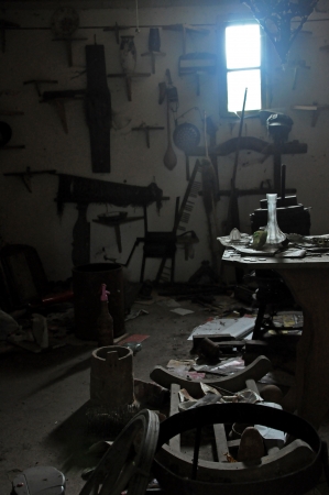 Abandoned rural house interiorの写真素材