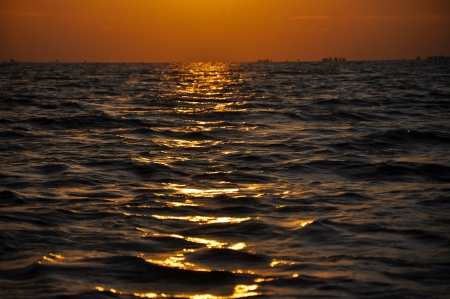 Sunset in the Danube Deltaの写真素材