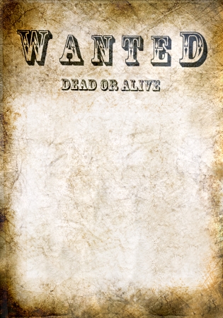 Antique poster - Wanted dead or alive の写真素材