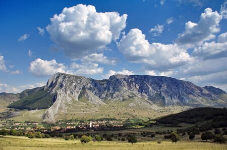 Piatra Secuiului, Szekelyko mountain  View from Bedeleu  Rimetea, Transylvania, Romaniaの写真素材