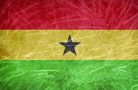 Grungy flag of Ghanaの写真素材