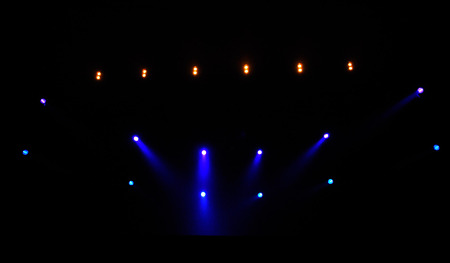 Stage lights during a live concert