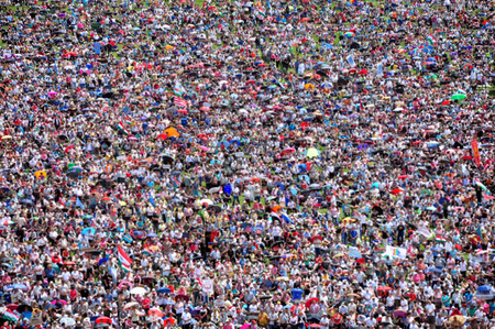 Blurred crowd of people background Blurred crowd of people background