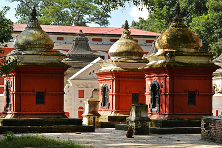 PASHUPATINATH  OCTOBER 10: Ancient Hindu temple now collapsed after the earthquake that hit Nepal on April 25 2015. On October 10 2013 in Pashupatinath Nepalのeditorial素材