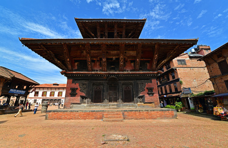 BHAKTAPUR  OCTOBER 10: Unesco heritage architecture of Bhaktapur now destroyed after the massive earthquake that hit Nepal on April 25 2015. On October 10 2013 in Bhaktapur Kathmandu Nepalのeditorial素材