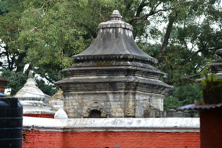 PASHUPATINATH  OCTOBER 10: Ancient Hindu temple now collapsed after the earthquake that hit Nepal on April 25 2015. On October 10 2013 in Pashupatinath Nepalのeditorial素材