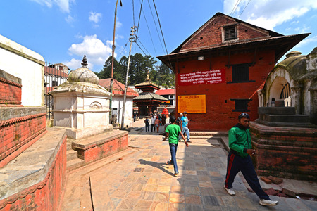PASHUPATINATH  OCTOBER 10: Ancient Hindu temple now collapsed after the earthquake that hit Nepal on April 25 2015. On October 10 2013 in Pashupatinath Nepalのeditorial素材