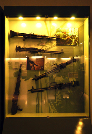 HO CHI MINH  MARCH 7: Different types of weapons used in the VietnameseAmerican War exhibited in the...