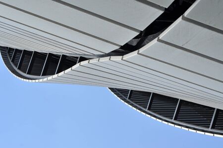 Modern architecture pattern of a stadiumの写真素材
