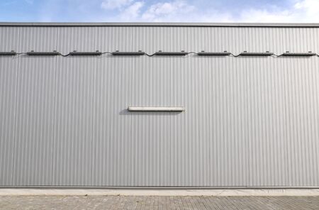 Sheet metal, corrugated wall buildingの写真素材