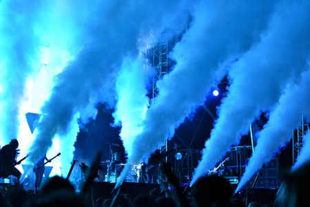 BONTIDA, ROMANIA - JULY 17, 2016: British metalcore band Bring me to Horizon performing live on the stage at Electric Castle festivalのeditorial素材