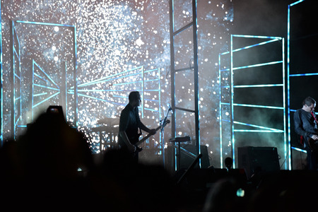 BONTIDA, ROMANIA - JULY 14, 2016: The Icelandic ambient/post-rock band from Reykjavik, Sigur Ros performs live at Electric Castle festivalのeditorial素材
