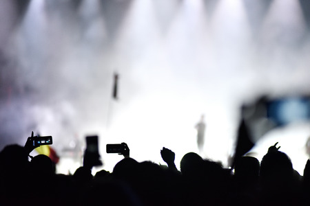Crowd at a live concertの写真素材