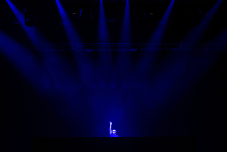 BONTIDA, ROMANIA - JULY 15, 2017: Dj Duke Dumont performs a live EDM concert in the Main Stage of Electric Castle festivalのeditorial素材