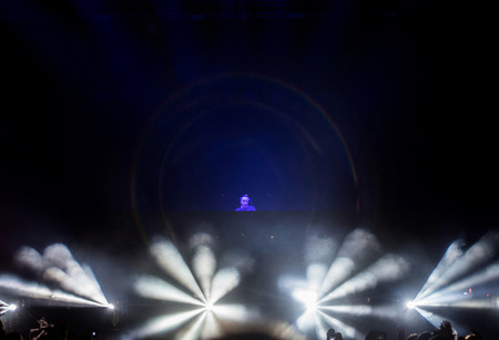 BONTIDA, ROMANIA - JULY 15, 2017: Dj Duke Dumont performs a live EDM concert in the Main Stage of Electric Castle festivalのeditorial素材