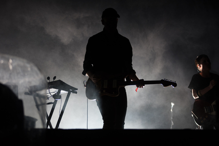 BONTIDA, ROMANIA - JULY 16, 2017: Danish electronic music producer and multi-instrumentalist, Trentemoller playing live at Electric Castle Festivalのeditorial素材
