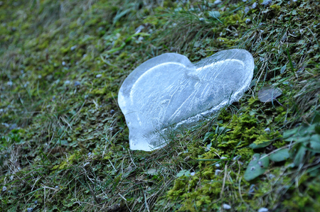 Ice heart. Valentine's day love conceptの写真素材