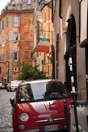 ROME, ITALY - MARCH 17, 2016: The medieval streets of Rome are visited daily by crowd of tourists. Rome is one of the top Global Destination Cities Index 2016 Top 20のeditorial素材